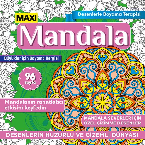 Maxi Mandala Desenlerle Boyama Terapisi 19