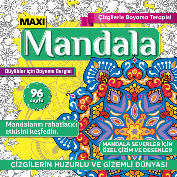 Maxi Mandala Çizgilerle Boyama Terapisi 19